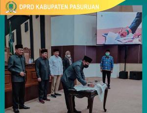 Rapat Paripurna IV Persetujuan Raperda Non APBD Tahun 2022 Oleh Bapemperda dan Bupati 