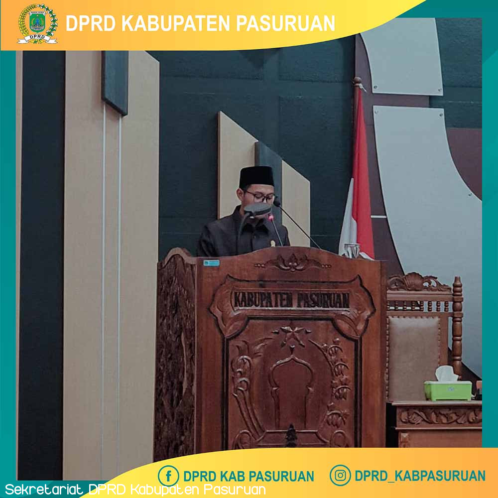 Rapat Paripurna Kedua Penyampaian Pendapat Umum Fraksi – Fraksi DPRD Kabupaten Pasuruan dan Bupati Terhadap Rancangan Peraturan Daerah (Raperda) Non APBD Tahun 2022 