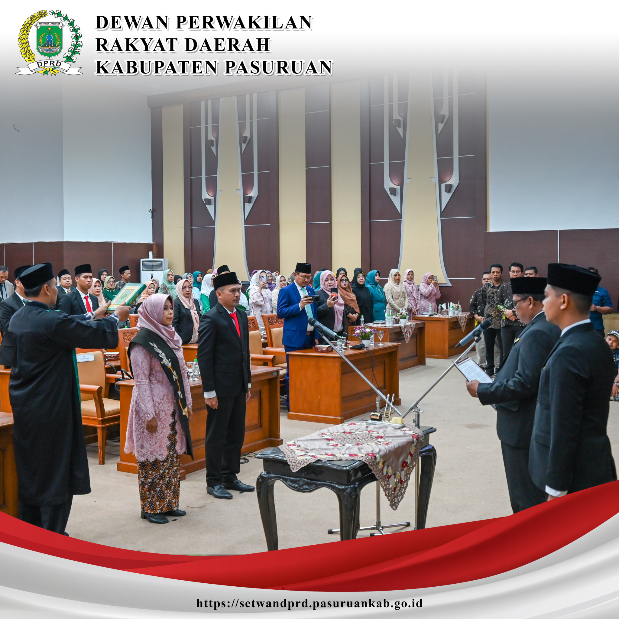 Pengucapan Sumpah / Janji Pengganti Antar Waktu Anggota DPRD Kabupaten Pasuruan Sisa Masa Jabatan 2024 - 2029